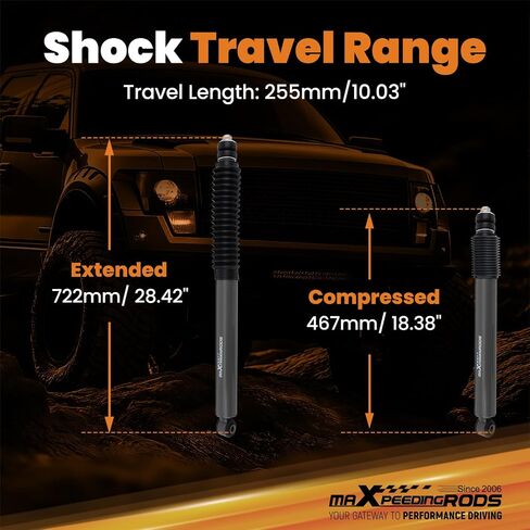 maXpeedingrods 2-4.5" Front Shock Absorbers for Ford F-250 Ford F-350 4WD 2005-2023, G1 Upgraded Version in Saudi Arabia