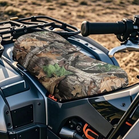 تغطية مقعد محرك CAMO CAMO ATV Cover Motorcycle Cushion Cushion Prevable Bated Patector Cover ATV Cover Four Wheeler Accessories متوافقة مع معظم الطرز in Kuwait
