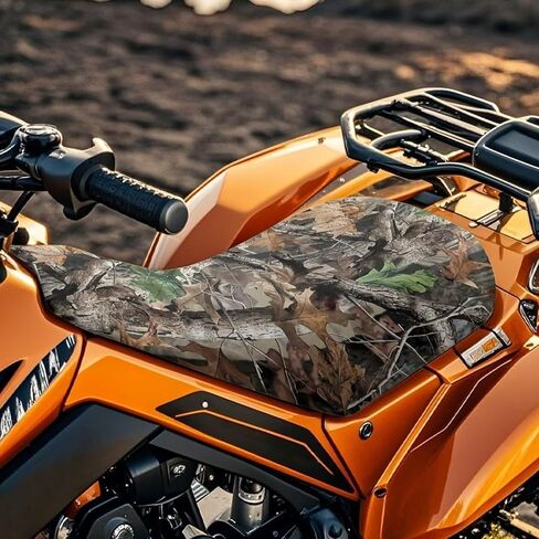 تغطية مقعد محرك CAMO CAMO ATV Cover Motorcycle Cushion Cushion Prevable Bated Patector Cover ATV Cover Four Wheeler Accessories متوافقة مع معظم الطرز in Kuwait