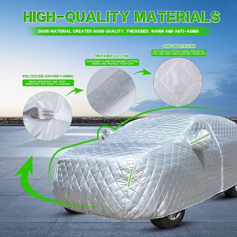 5-Layer Waterproof All-Weather Truck Cover - Fits Ford F150, Chevy Silverado 1500, GMC Sierra, Ram 1500, Toyota Tundra (Silver, L6 Fit Truck Length Up to 270 inch) in Saudi Arabia