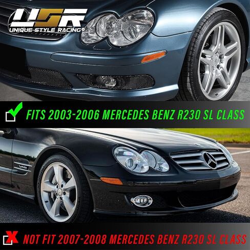 USR DEPO 03-06 R230 SL Class AMG Clear Bumper Side Marker Lights Assembly Set (Left + Right) Compatible For 2003-2006 Mercedes Benz R230 SL Class AMG in Saudi Arabia