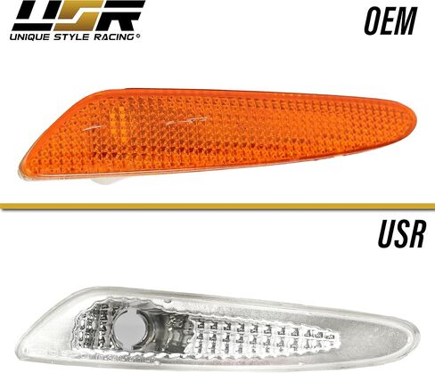 USR DEPO 03-06 R230 SL Class AMG Clear Bumper Side Marker Lights Assembly Set (Left + Right) Compatible For 2003-2006 Mercedes Benz R230 SL Class AMG in Saudi Arabia