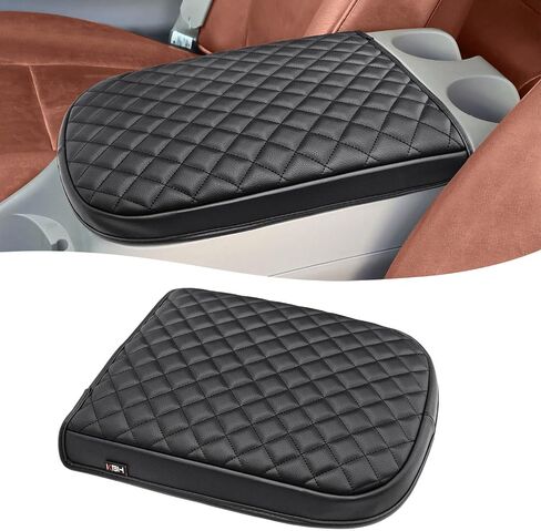 Center Console Armrest Cover for 2001 2002 2003 F150 Crew Cab King Ranch, Lariat, XLT, Bucket Seat Only, Vinyl Leather, Arm Rest Lid Cushion Pad Protector, Anti-scratch, Black in Saudi Arabia