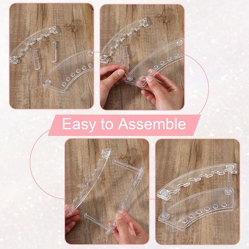 3 PCS Plastic Pen Holder Stand, 6-Slots Pen Display Stand Makeup Brush Rack Organizer Eyebrow Pen Stand, Acrylic Clear Pen Display Rack for School Office Home Store Use in Saudi Arabia
