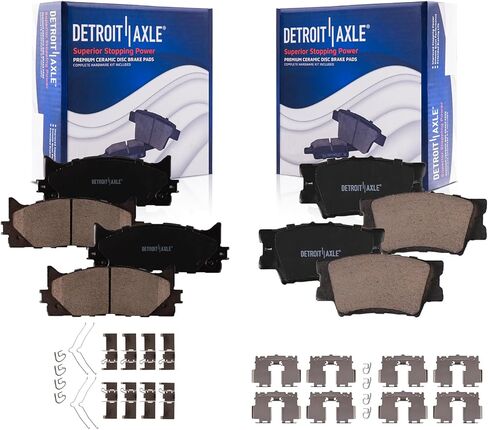 Detroit Axle - Brake Pads for Toyota Camry Avalon Lexus ES350 ES300h, 4pc Front & Rear Ceramic Brake Pads Set Replacement in Saudi Arabia