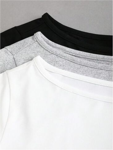 SOLY HUX Women's Off The Shoulder Short Sleeve T Shirts 3 Packs Crop Tees Summer Basic Tops in Saudi Arabia
