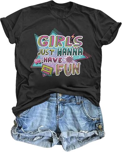 80s Shirts for Women Retro Neon Shirts 80 s Outfits for Women Vintage Disco Party Tees 1980s Gifts Outfit for Girls in Saudi Arabia