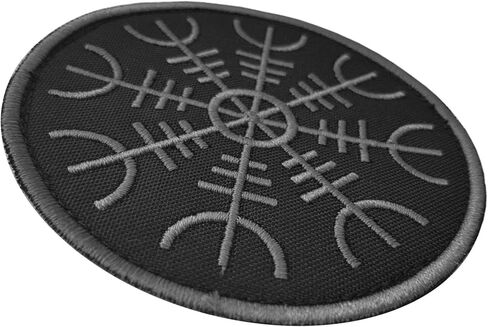 Aegishjalmr Viking Helm of Awe Terror Protection Norse Rune Morale Touch Fastener Patch in Saudi Arabia