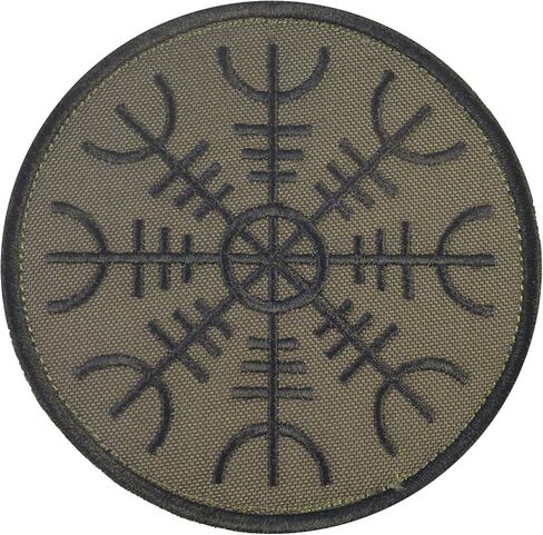 Aegishjalmr Viking Helm of Awe Terror Protection Norse Rune Morale Touch Fastener Patch in Saudi Arabia