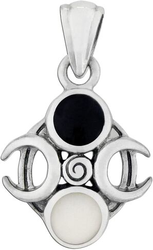 Sterling Silver Phases Of The Moon Goddess Pendant - Lunar Magic Symbol in Saudi Arabia