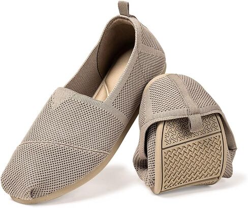 Frank Mully Women's Knitted Slip On Loafer Flats Comfortable Lightweight Breathable Casual Shoes Knit Loafers for Work, Travel & Daily Wear in Saudi Arabia