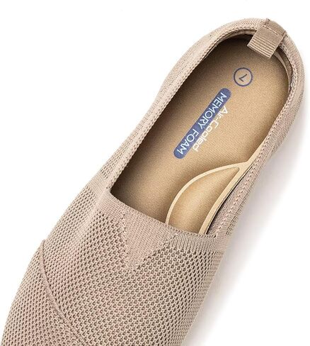 Frank Mully Women's Knitted Slip On Loafer Flats Comfortable Lightweight Breathable Casual Shoes Knit Loafers for Work, Travel & Daily Wear in Saudi Arabia