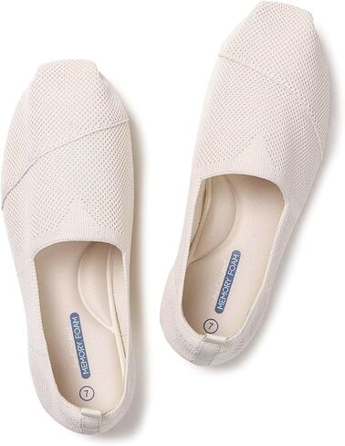Frank Mully Women's Knitted Slip On Loafer Flats Comfortable Lightweight Breathable Casual Shoes Knit Loafers for Work, Travel & Daily Wear in Saudi Arabia