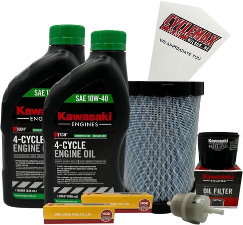 Tune Up Kit 10W-40 مع شمعات الإشعال متوافقة مع Kawasaki 99969-6569 متوافق مع FT651V FT691V FT730V in Saudi Arabia