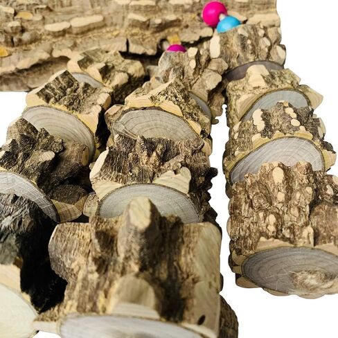 PINVNBY Large Parrot Toys, Natural Wood Cuttlebone Blocks Bird Chewing Toys for Finch, Budgie, Parakeets, Cockatiels, Conures, Love Birds and Amazon Parrots in Kuwait