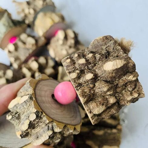 PINVNBY Large Parrot Toys, Natural Wood Cuttlebone Blocks Bird Chewing Toys for Finch, Budgie, Parakeets, Cockatiels, Conures, Love Birds and Amazon Parrots in Kuwait