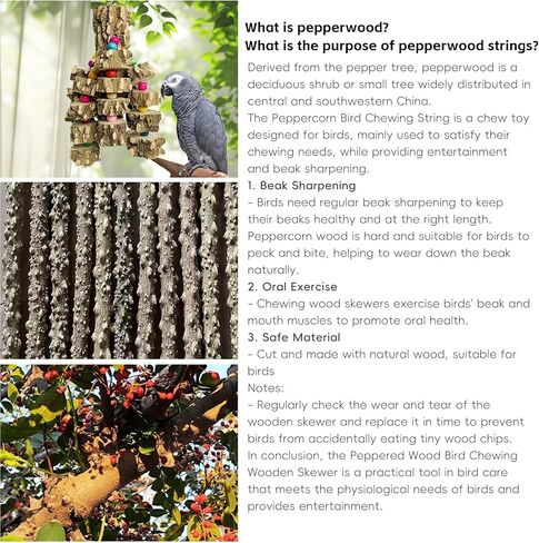 PINVNBY Large Parrot Toys, Natural Wood Cuttlebone Blocks Bird Chewing Toys for Finch, Budgie, Parakeets, Cockatiels, Conures, Love Birds and Amazon Parrots in Kuwait