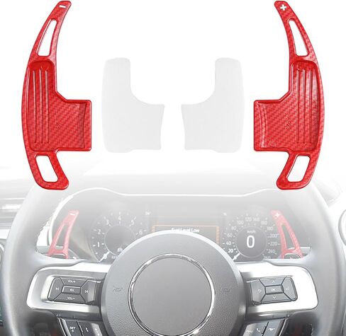 تغطية تمديد مدونة العجلة التوجيهية المتوافقة مع Ford Mustang 2015 2015 2017 2018 2019 2020-2023 Auto Shifter Paddle Shift. in Kuwait