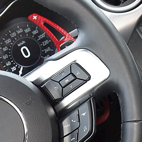 تغطية تمديد مدونة العجلة التوجيهية المتوافقة مع Ford Mustang 2015 2015 2017 2018 2019 2020-2023 Auto Shifter Paddle Shift. in Kuwait