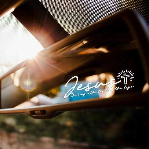 Set 2 Pcs Be Still and Know That I am God Rearview Mirror Decal Funny Christian Bible Verse Sticker Water Bottle Window Vinyl Waterproof 3,5x1,2 inch Car Decals for Friend Coworker Dad Mom in Kuwait