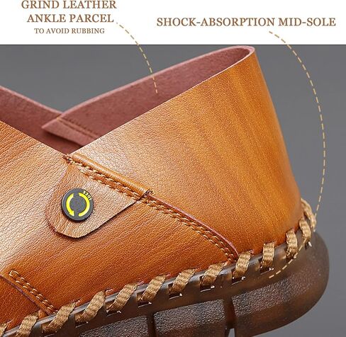HESBITEUL Men's Sport Sandals Outdoor Hiking Sandals Closed Toe Leather Athletic Lightweight Trail Walking Casual Sandals Water Arch Support & Non-slipping Outsole in Saudi Arabia