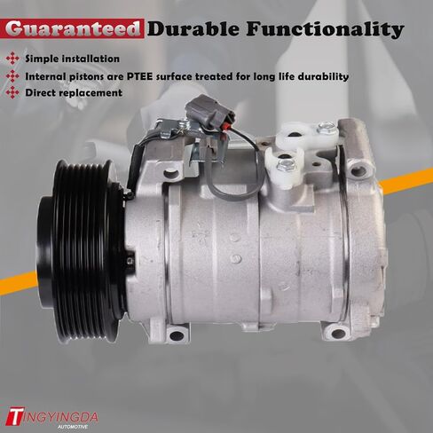 AC Air Condition Compressor and A/C Clutch Compatible with Honda 2003-2007 Accord 2.4L Coupe (03 04 05 06 07) Replaces # 38800RAAA01, 38810RAAA01, 38810RBA006, 19187872, 78389, 77389 in Saudi Arabia