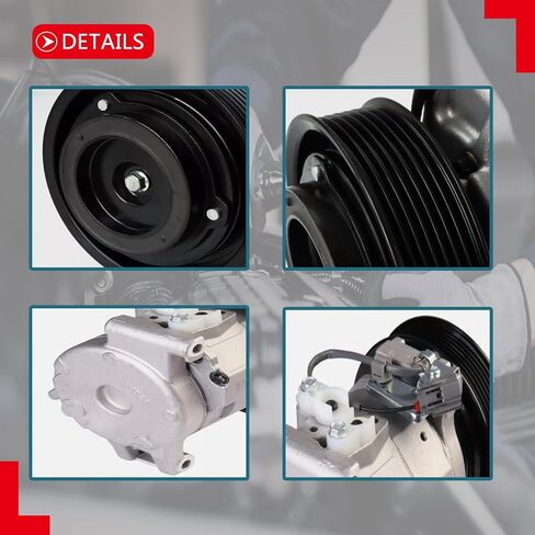 AC Air Condition Compressor and A/C Clutch Compatible with Honda 2003-2007 Accord 2.4L Coupe (03 04 05 06 07) Replaces # 38800RAAA01, 38810RAAA01, 38810RBA006, 19187872, 78389, 77389 in Saudi Arabia
