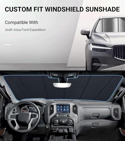 الزجاج الأمامي الظل أشعة الشمس لفورد إكسبيديشن 2018-2024 النافذة الأمامية Sunshade - Astraguard in Kuwait