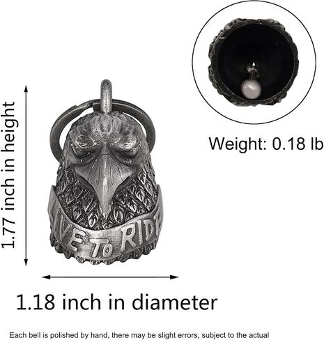 Motorcycle Bell for Biker Good Luck Riding Bells with Hanger in Saudi Arabia