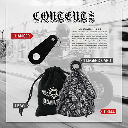 Motorcycle Bell for Biker Good Luck Riding Bells with Hanger in Saudi Arabia