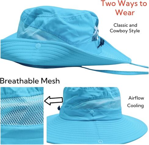 Llmoway Womens Sun Hat مع Hole Hole Beach المشي لمسافات طويلة صيف واسعة Brim UPF50+ حماية في الهواء الطلق قبعة دلو قابلة للطي قابلة للطي in Saudi Arabia