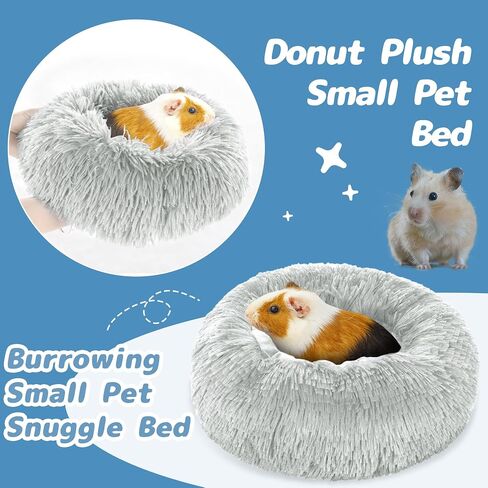 BALAPET 2 Pack Plush Guinea Pig Bed Small Pet Hideout Washable Cage Accessories Burrowing Pet Bed for Guinea Pigs,Chinchilla, Hamsters, Hedgehog and Other Small Animals in Saudi Arabia