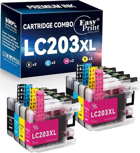 EASYPRINT Compatible LC203XL LC201XL Ink Cartridges LC203 LC201 Used for MFC-J480DW MFC-J880DW MFC-J4420DW MFC-J680DW MFC-J885DW, (3 Cyan, 3 Magenta, 3 Yellow, Total 9-Pack) in Kuwait