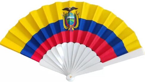 8 Inches Folding Fabric Hand Fans, Patriotic Country Flag Design for Independence Parade, Pride Party, Souvenir Gifts-12 Pack (Puerto Rico) in Saudi Arabia