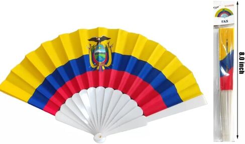 8 Inches Folding Fabric Hand Fans, Patriotic Country Flag Design for Independence Parade, Pride Party, Souvenir Gifts-12 Pack (Puerto Rico) in Saudi Arabia