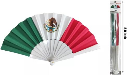 8 Inches Folding Fabric Hand Fans, Patriotic Country Flag Design for Independence Parade, Pride Party, Souvenir Gifts-12 Pack (Puerto Rico) in Saudi Arabia