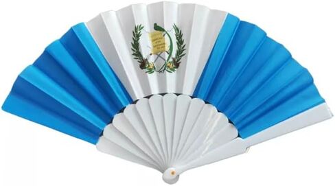 8 Inches Folding Fabric Hand Fans, Patriotic Country Flag Design for Independence Parade, Pride Party, Souvenir Gifts-12 Pack (Puerto Rico) in Saudi Arabia
