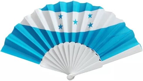 8 Inches Folding Fabric Hand Fans, Patriotic Country Flag Design for Independence Parade, Pride Party, Souvenir Gifts-12 Pack (Puerto Rico) in Saudi Arabia