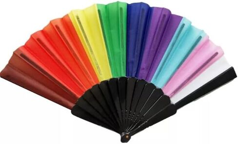 8 Inches Folding Fabric Hand Fans, Patriotic Country Flag Design for Independence Parade, Pride Party, Souvenir Gifts-12 Pack (Puerto Rico) in Saudi Arabia