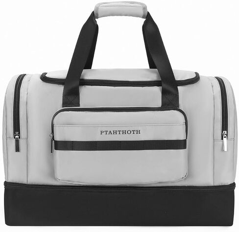 Large 42L Carry On Duffle Bag for Travel & Gym - TSA Approved Airplane Personal Item with Shoe Compartment & Wet Pocket, Water-Resistant Weekender Overnight Bag for Men Women (Black) in Saudi Arabia