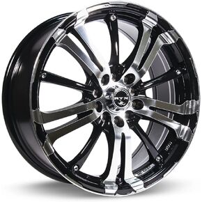 RTX ARSENIC Custom Wheel - 17x7, 42 Offset, 5x114.3 Bolt Pattern, 73.1mm Hub - Black with Machined Face Rim in Kuwait