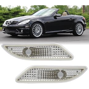 USR DEPO 05-11 R171 SLK All Clear Bumper Side Marker Light Assembly (Left + Right) Set Compatible For 2005-2011 Mercedes R171 SLK in Saudi Arabia