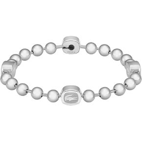 Lacoste Vigor Bead Chain Bracelet for Men - Stainless Steel Jewelry - Contemporary Design, Fashion Accessory - Gift For Him in Kuwait