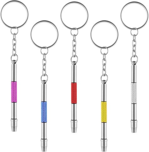 5 PCS MINI Eyeglass screwdriver ، الدقة 4-في 1 in-1 eyeglass kit keychain classes pecldriver multifunctional stefled budge مع مسامير للتشديد ، مقبض الأبواب ، النظافة الشمسية ، الإلكترونيات in Saudi Arabia
