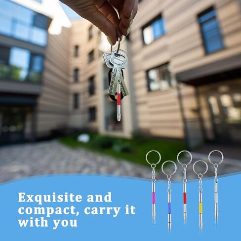 5 PCS MINI Eyeglass screwdriver ، الدقة 4-في 1 in-1 eyeglass kit keychain classes pecldriver multifunctional stefled budge مع مسامير للتشديد ، مقبض الأبواب ، النظافة الشمسية ، الإلكترونيات in Saudi Arabia