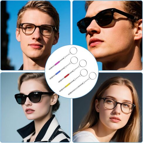 5 PCS MINI Eyeglass screwdriver ، الدقة 4-في 1 in-1 eyeglass kit keychain classes pecldriver multifunctional stefled budge مع مسامير للتشديد ، مقبض الأبواب ، النظافة الشمسية ، الإلكترونيات in Saudi Arabia
