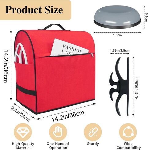 Stand Mixer Cover, Kitchen Aid Mixer Cover Compatible with 4.5-5 Qt Tilt-Head Stand Mixer, Dust Cover with 3 Pockets & 8 Pcs Appliance Sliders, Kitchen Aid Mixer Accessories, Grey in Saudi Arabia