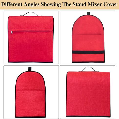 Stand Mixer Cover, Kitchen Aid Mixer Cover Compatible with 4.5-5 Qt Tilt-Head Stand Mixer, Dust Cover with 3 Pockets & 8 Pcs Appliance Sliders, Kitchen Aid Mixer Accessories, Grey in Saudi Arabia