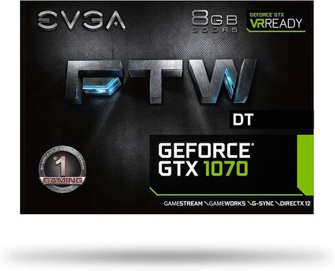 EVGA GeForce GTX 1070 SC GAMING ACX 3.0 الإصدار الأسود، 8 جيجابايت GDDR5، LED، دعم DX12 OSD (PXOC) 08G-P4-5173-KR (متجدد) in Saudi Arabia