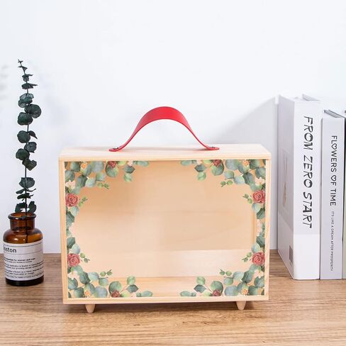 حالة عرض خشبية للمقتنيات ، حاوية تخزين مربع Useekoo diorama مع مقبض وشريحة غطاء أكريليك ، صندوق سطح المكتب الريفي غير المكتمل للدمى ، المجموعات 7.7 'x 3.7' x 5.9 '' in Kuwait